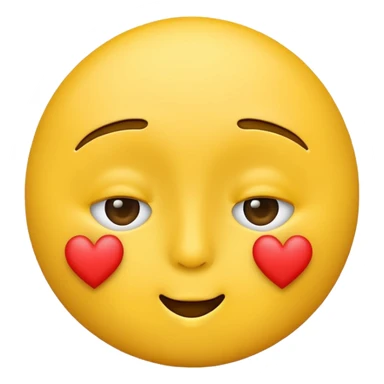 Classic yellow kissy face emoji without the heart with a peace sign sticker