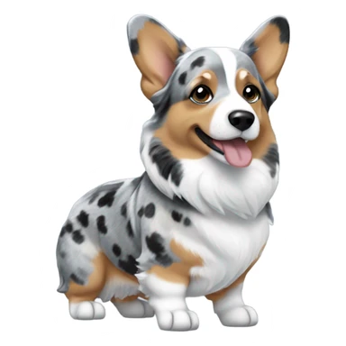 Blue Merle welsh corgi sticker