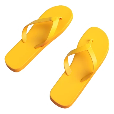 Plain sandal bottom with minimal detail, 3D iPhone emoji style, matching the angle of the reference image, viewed from the bottom. sticker