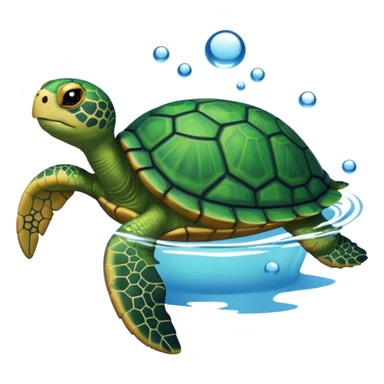 pet turtle in water sticker
