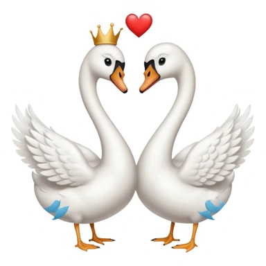 Two swan making a heart 💗 a girl swan  and a boy swan  sticker