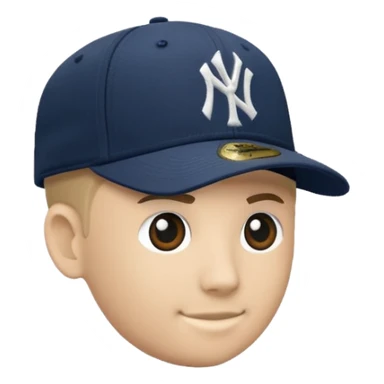 Brimless new york Yankee cap no face just cap sticker