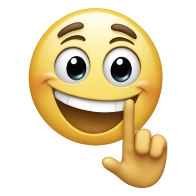 an emoji laughing while pointing  sticker