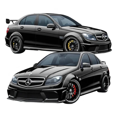 Modded Mercedes c63 sticker