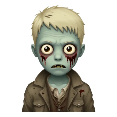 parisian zombie kid sticker