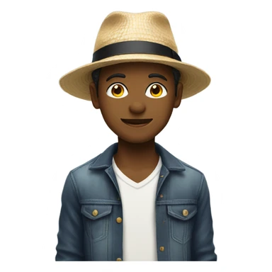 boys in stylish hats indoors sticker