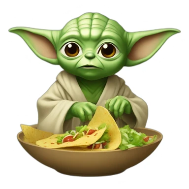 Yoda qui mange des tacos sticker