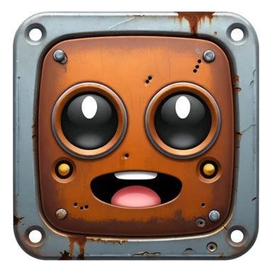 ultra realistic metal rust scrap DUBS icon sticker