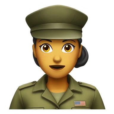 a female drill sergeant character wearing a classic sergeant hat and a camouflage army shirt. The character should have an angry intense expression. full torso sticker