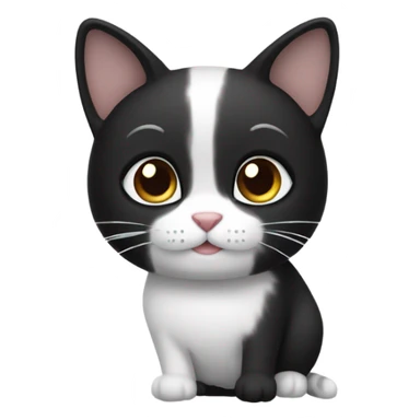 Black and white cat saying “Kiki” sticker
