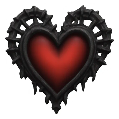 Red and black gothic heart sticker