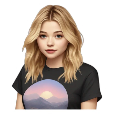 real chloë grace moretz wearing tee sticker