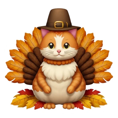 Thanksgiving turkey cat sticker