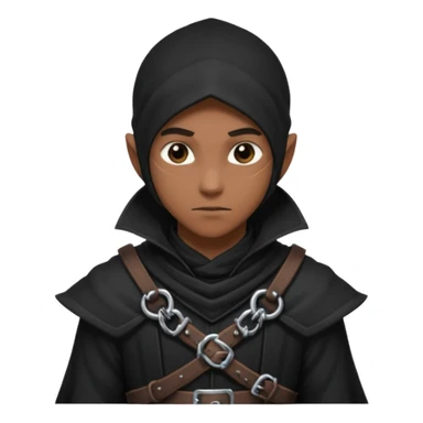 Dungeon and dragons thief in all black sticker