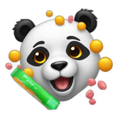 panda on drugs sticker