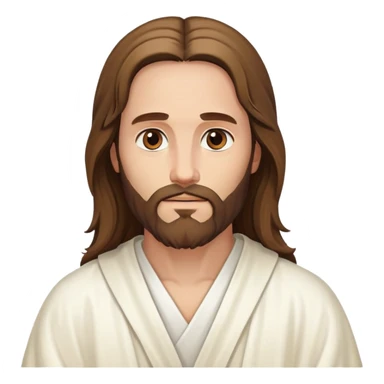 Jesus Christ with long hair and beard, wearing robes sticker