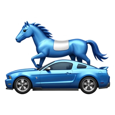 Mustang 2010 blue sticker