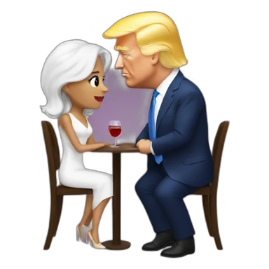 trump and joe biden on a date sticker
