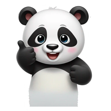 panda giving a thumbs up sticker