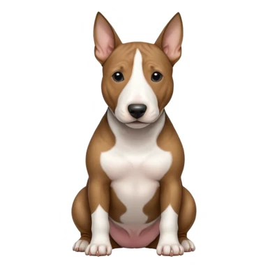 brindle english bull terrier sitting down sticker