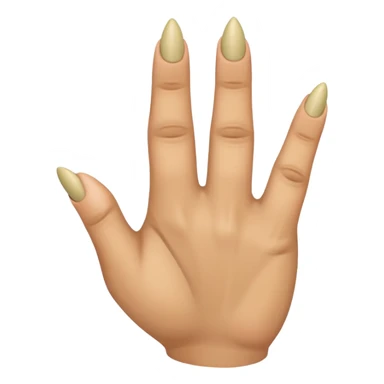 A hand with only the third finger, the thumb, and the pinky pointed up. The ring and index fingers are down sticker
