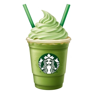 Chubby Starbucks green matcha Frappuccino sticker