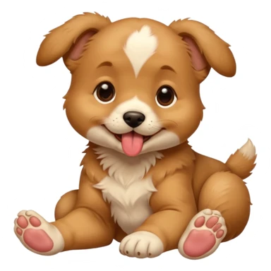 Puppy licking feet sticker