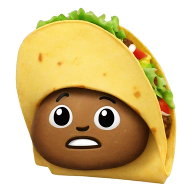 Carne asada taco in corn tortilla sticker