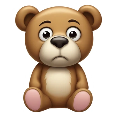 Sad teddy bear sticker