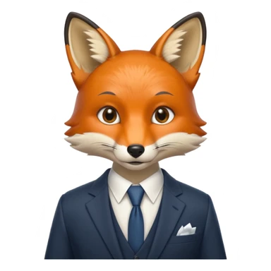 The fox went in a suit
 sticker