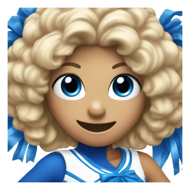 blue cheerleading pom sticker