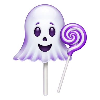 ghost lolipop purple and white sticker