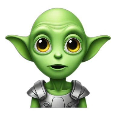 Curious alien sticker