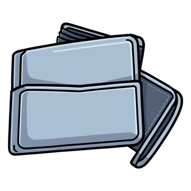 elegant black wallet sticker