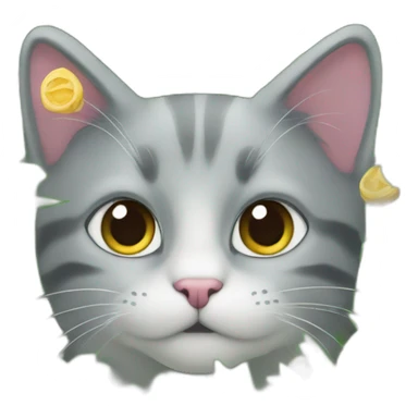 Paysage aves un chat dessue sticker