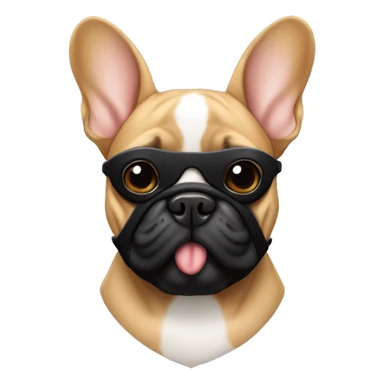 Fawn French bulldog with black mask sticker