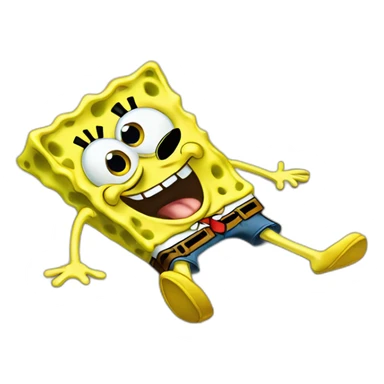 spongebob popping on the floor sticker