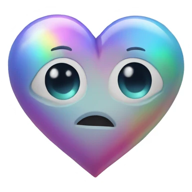 Iridescent brokenheart  sticker