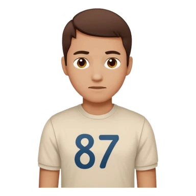 emoji de el famoso meme "six seven(6,7)" sticker