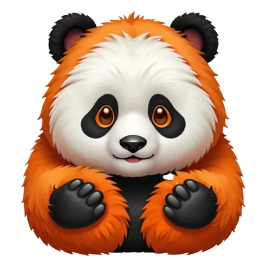 Panda roux orange sticker