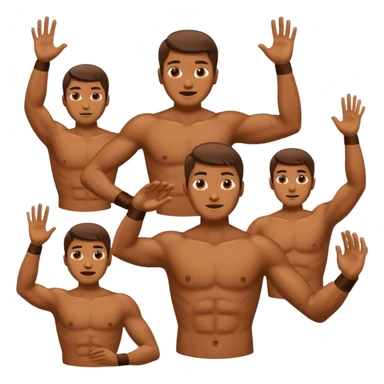 sanxingdui bronze man doing 12 differeng things sticker