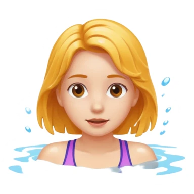 girl swimming laps in a pool  sticker