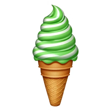 Red Ice cream with green specks and green stripes sticker