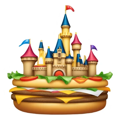 Disneyland paris castle cheeseburger  sticker