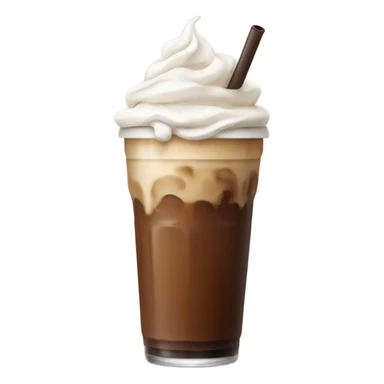 Iced coffee with whipped cream sticker