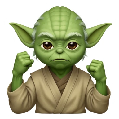 yoda doing a "fuck" move  sticker
