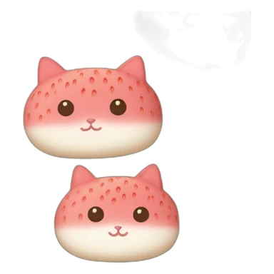 strawberry rice cake mochi cat sticker