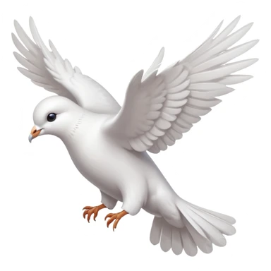 a dove flies with a letter in its paws sticker