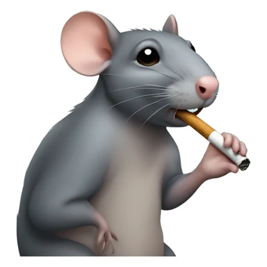 Rat smoking a cigarette  sticker