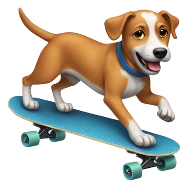 A dog riding a skateboard sticker